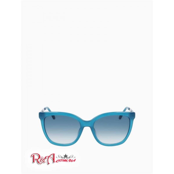 Женские Солнцезащитные Очки CALVIN KLEIN (Square Metal Frame Sunglasses) 63104-02 Молочныйy Teal Синий