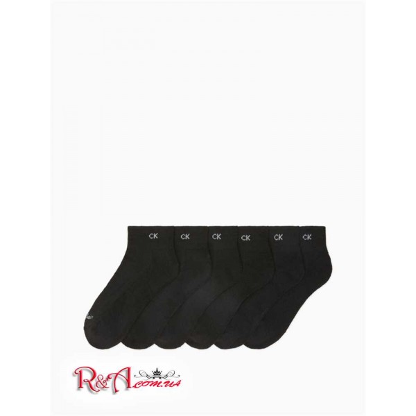Жіночий Шкарпетки CALVIN KLEIN (Basic Cushion Quarter 6-Pack Socks) 62304-02 Чорний