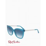 Женские Солнцезащитные Очки CALVIN KLEIN (Square Metal Frame Sunglasses) 63104-02 Молочныйy Teal Синий