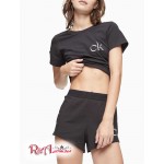 Женская Футболка CALVIN KLEIN (Carousel Logo Sleep T-Shirt + Sleep Shorts Set) 61994-02 Черный