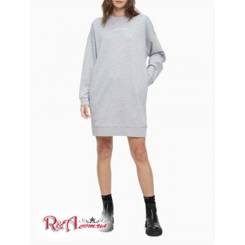 Женское Платье Рубашка (Relaxed Fit Micro Logo Sweatshirt Dress) 65685-02 Жемчужный Серый Heather