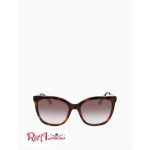 Женские Солнцезащитные Очки CALVIN KLEIN (Square Metal Frame Sunglasses) 63105-02 Soft Tortoise