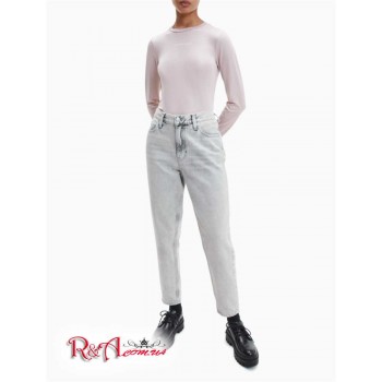 Женские Джинсы (Women's Light Gray Wash Mom Jeans) 62655-02 Серый