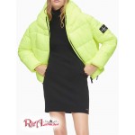 Женская Куртка CALVIN KLEIN (Boxy Hooded Puffer Jacket) 62755-02 Lime Volt