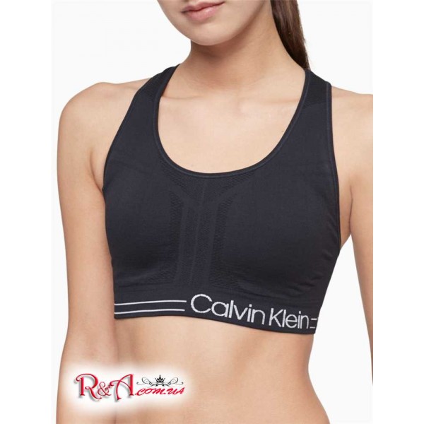 Женский Бралетт CALVIN KLEIN (Performance Logo Medium Impact Sports Bra) 53035-02 Черный