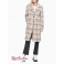 Женское Пальто (Plaid Notch Lapel Button-Front Coat) 62775-02 Tan/Розовый