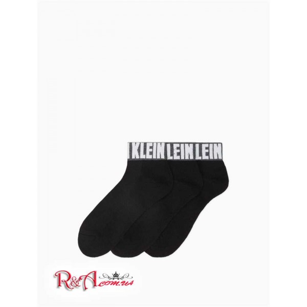 Жіночий Шкарпетки CALVIN KLEIN (Oversized Logo Quarter 6-Pack Socks) 62295-02 Чорний