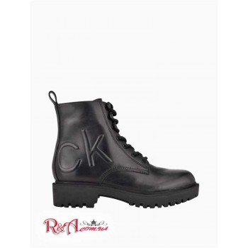Женские Ботинки (Kamry Leather Debossed Logo Combat Boot) 61726-02 Черный