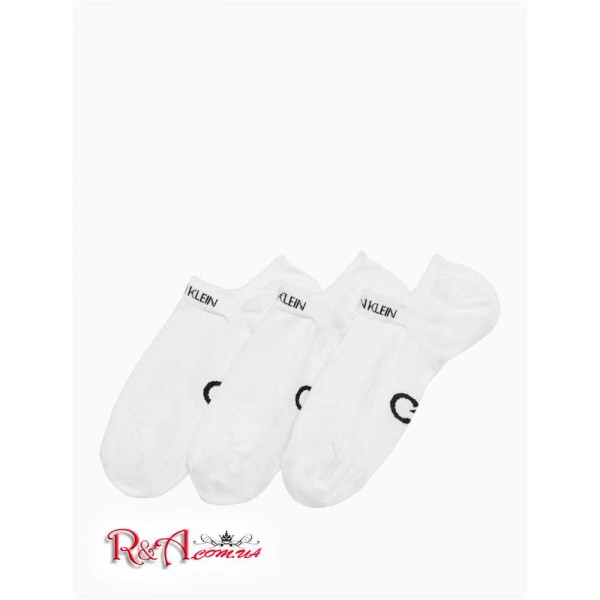 Жіночий Шкарпетки CALVIN KLEIN (Logo 3-Pack Coolmax Gripper Socks) 62296-02 Білий