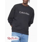 Женский Свитшот CALVIN KLEIN (Relaxed Fit Logo French Terry Crewneck Sweatshirt) 62616-02 Черный