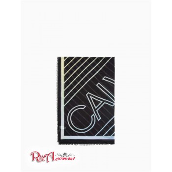 Жіночий Шарф (CK Linear Logo Square Scarf) 65836-02 Чорний Мульті