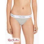 Женский Tanga CALVIN KLEIN (Modern Cotton High Leg Tanga) 65827-02 Серый