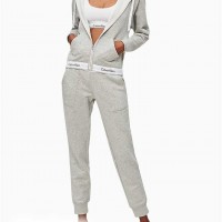Женское Худи (Modern Cotton Stretch Zip Sleep Hoodie) 46457-02 Серый Heather