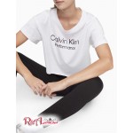 Женская Футболка CALVIN KLEIN (Performance Stacked Logo Cropped T-Shirt) 62997-02 Белый