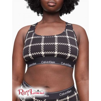 Женский Бралетт (Modern Cotton Plus Windowpane Unlined Bralette) 62097-02 Windowpane Черный