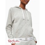 Жіноче Худі CALVIN KLEIN (Modern Cotton Stretch Zip Sleep Hoodie) 46457-02 Сірий Heather