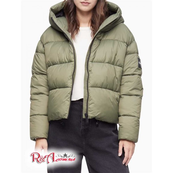 Жіноча Куртка CALVIN KLEIN (Boxy Hooded Puffer Jacket) 62757-02 Bonsai