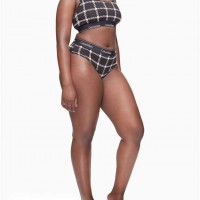 Жіночі Труси (Modern Cotton Plus Windowpane Hipster) 62157-02 Windowpane Чорний