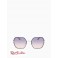 Жіночі Сонцезахисні Окуляри (Hexagon Thin Frame Sunglasses) 63138-02 Синій