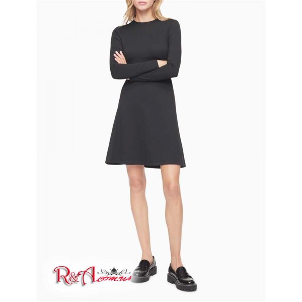 Женское Платье CALVIN KLEIN (Recycled Polyester Milano Jersey Dress) 62708-02 Черный
