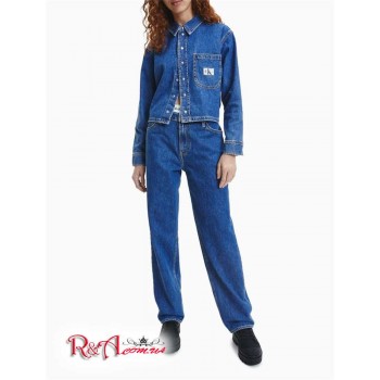 Женская Рубашка (Mid-Blue Denim Cropped Shirt) 65658-02 Mid Синий