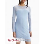 Женское Платье CALVIN KLEIN (Layered Mesh Bodycon Dress) 62698-02 Bayshore Синий