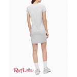 Женское Платье Футболка CALVIN KLEIN (Monogram Logo Crewneck T-Shirt Dress) 65778-02 Жемчужный Серый Heather