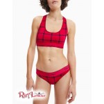 Жіночі Бікіні CALVIN KLEIN (Modern Cotton Windowpane Bikini) 62158-02 Windowpane Rustic Червоний