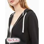 Жіноче Худі CALVIN KLEIN (Modern Cotton Stretch Zip Sleep Hoodie) 47308-02 Чорний