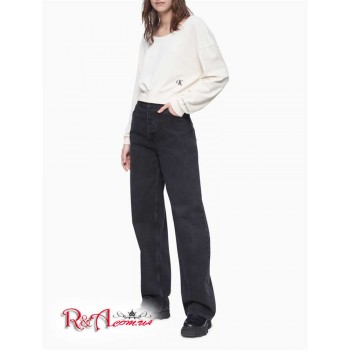 Женский Свитшот (Oversized Ribbed Velvet Cropped Sweatshirt) 62848-02 Tofu