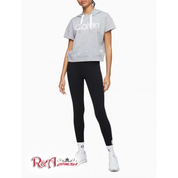 Женские Леггинсы (Performance Logo Patch High Rise 7/8 Leggings) 62898-02 Черный/Белый