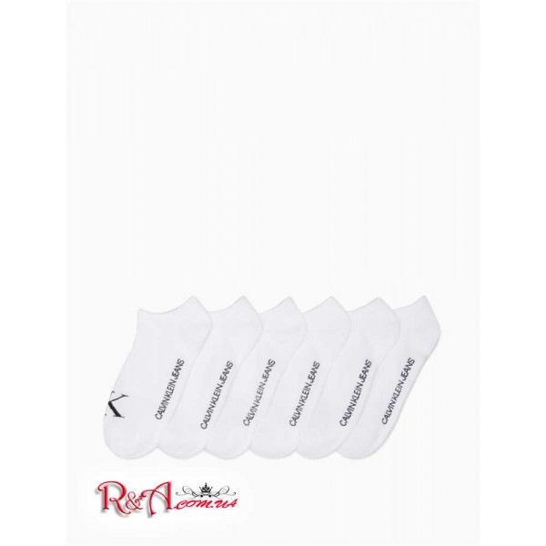 Жіночий Шкарпетки CALVIN KLEIN (Monogram No Show 6-Pack Socks) 62298-02 Білий