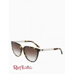 Женские Солнцезащитные Очки CALVIN KLEIN (Retro Cat Eye Sunglasses) 63098-02 Янтарный Tortoise