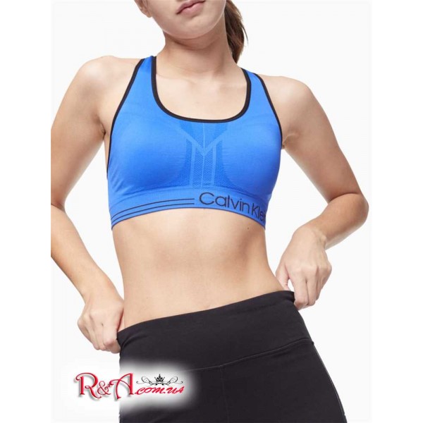 Женский Бралетт CALVIN KLEIN (Performance Logo Medium Impact Sports Bra) 62968-02 Bold Синий