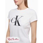 Женское Платье Футболка CALVIN KLEIN (Monogram Logo Crewneck T-Shirt Dress) 65779-02 Белый