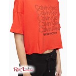 Женская Футболка CALVIN KLEIN (Performance Multi Logo Cropped T-Shirt) 62999-02 Chili