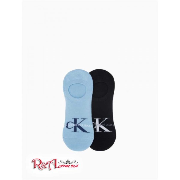 Жіночий Шкарпетки CALVIN KLEIN (Monogram Logo 2-Pack Liner Socks) 61689-02 Синій Bell
