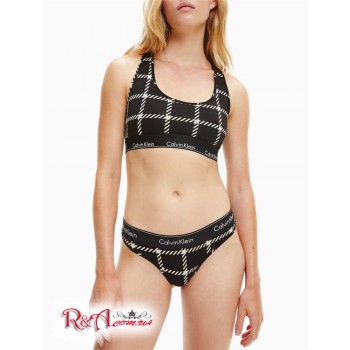 Женский Бралетт (Modern Cotton Windowpane Unlined Bralette) 62099-02 Windowpane Черный