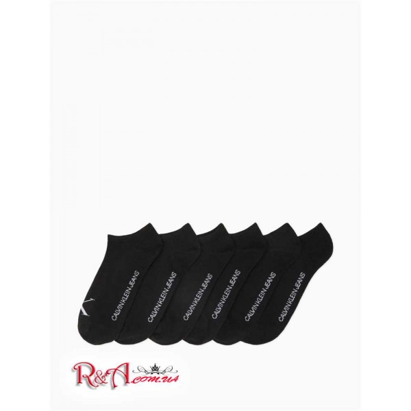Жіночий Шкарпетки CALVIN KLEIN (Monogram No Show 6-Pack Socks) 62299-02 Чорний