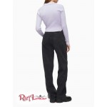 Женская Рубашка CALVIN KLEIN (Ribbed Long Sleeve Cropped Polo Shirt) 65669-02 Palma Фиолетовый