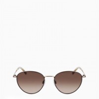 Жіночі Сонцезахисні Окуляри (Gradient Round Metal Frame Sunglasses) 63159-02 Matte Коричневий