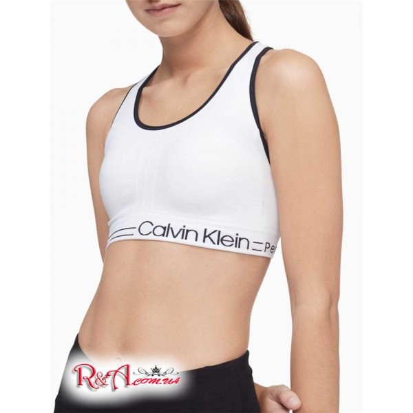 Женский Бралетт CALVIN KLEIN (Performance Logo Medium Impact Sports Bra) 62969-02 Белый