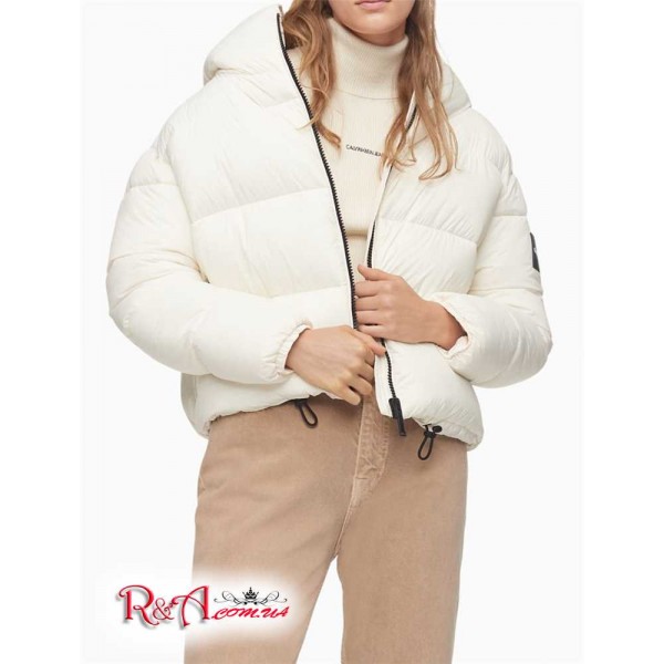 Жіноча Куртка CALVIN KLEIN (Boxy Hooded Puffer Jacket) 62759-02 Mascarpone