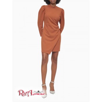 Женское Платье (Asymmetric Long Sleeve Ruched Dress) 62659-02 Cedar