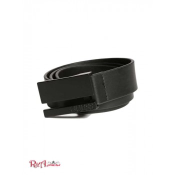 Чоловічий Ремінь (Logo Cutout Belt) 64090-01 Чорний