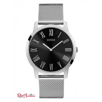Чоловічий Годинник (Silver-Tone and Black Analog Watch) 57950-01 Срібло
