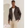 Чоловіча Куртка (Leather Biker Jacket) 59780-01 Chocolate Коричневийie