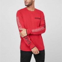 Чоловічий Лонгслів (Coleman Long-Sleeve Logo Tee) 58270-01 Rugby Червоний