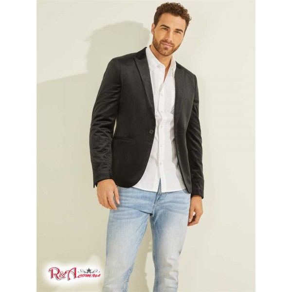 Чоловічий Блейзер GUESS (Fulham Velvet Blazer) 59480-01 Реактивний Чорний Чоловічий Блейзер GUESS (Fulham Velvet Blazer) 59480-01 Реактивний Чорний