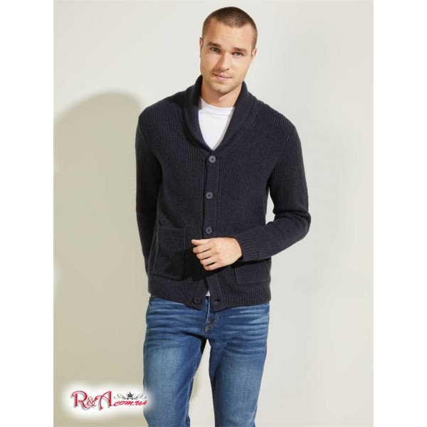 Мужской Кардиган GUESS (Declan Shawl Cardigan Sweater) 59650-01 Deep Marine Мульти